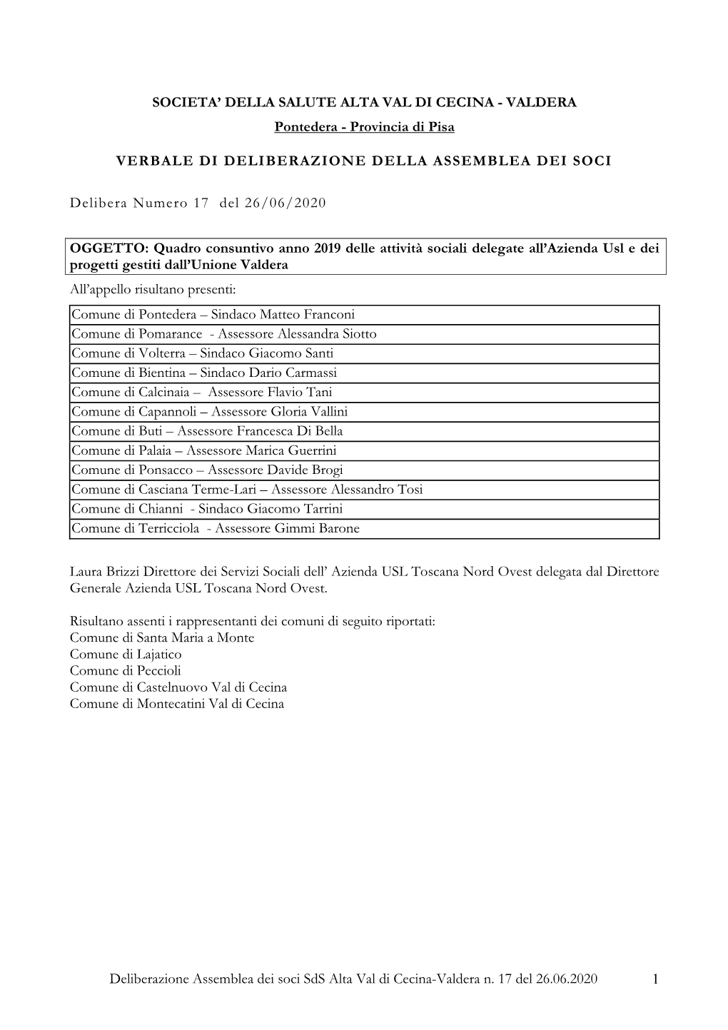 Del 17 Attività Delegate Unione