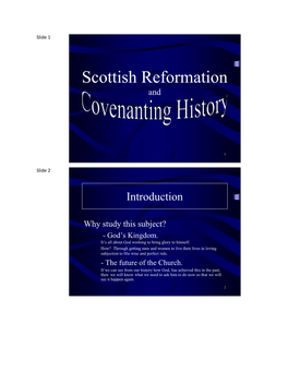 Scottish Reformation And