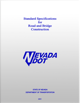 2001 Standard Specifications for Road and Bridge Construction