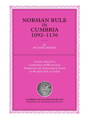 Norman Rule Cumbria 1 0