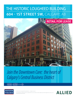The Historic Lougheed Building 604 - 1St Street Sw, Calgary, Ab