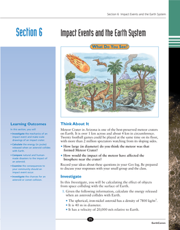 Section 6 Impact Events and the Earth System