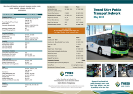 Tweed Shire Public Transport Network
