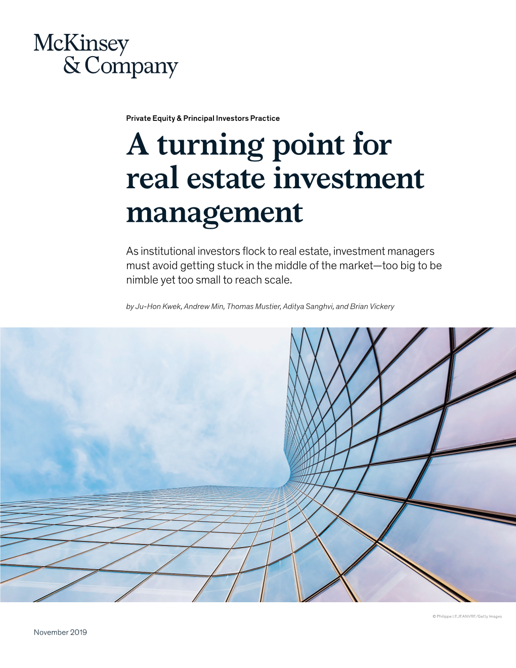 A Turning Point for Real Estate Investment Management