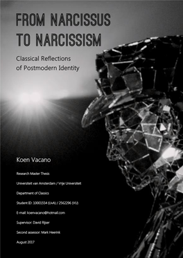 From Narcissus to Narcissism Master Thesis