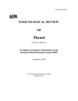 Toxicological Review of Phenol