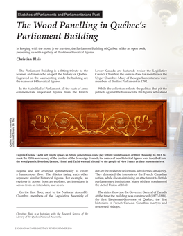 The Wood Panelling in Québec's Parliament Building