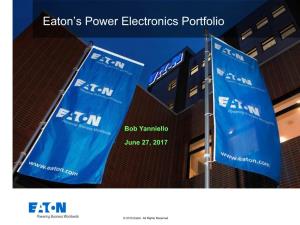 Eaton's Power Electronics Portfolio