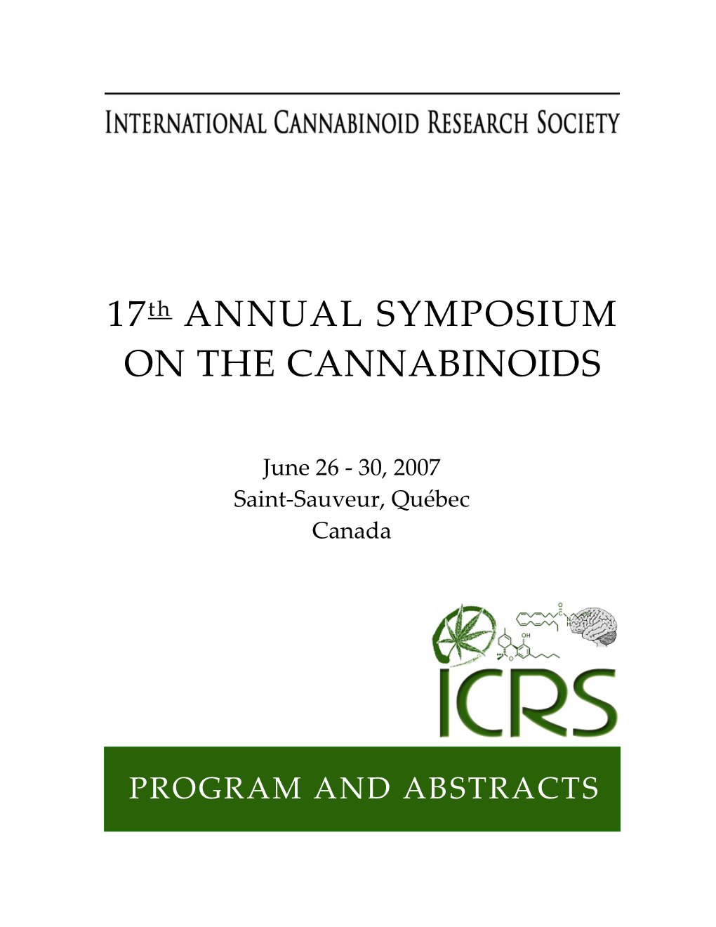 2007 ICRS Symposium Program