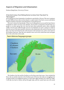 Aspects of Migration and Urbanization