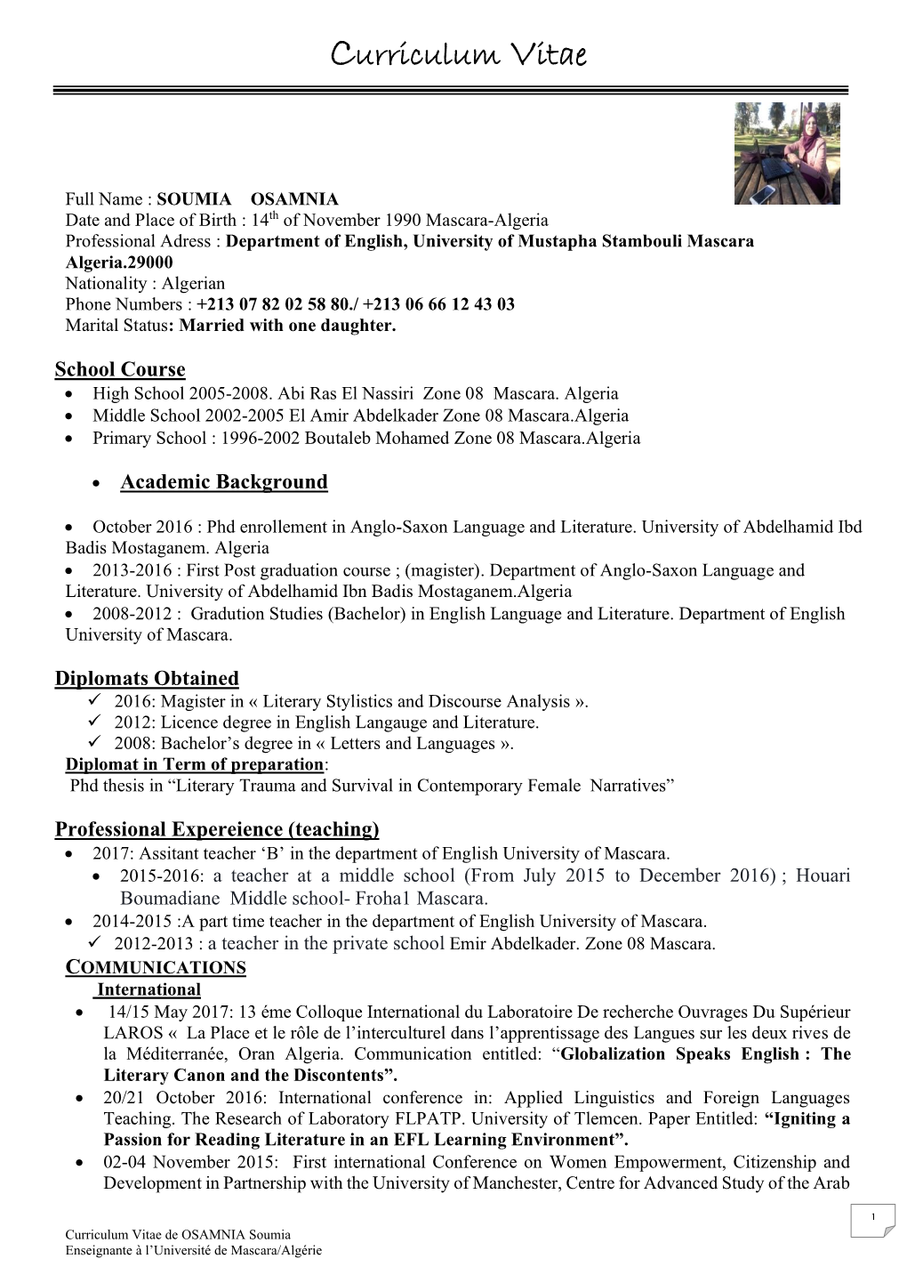 Curriculum Vitae