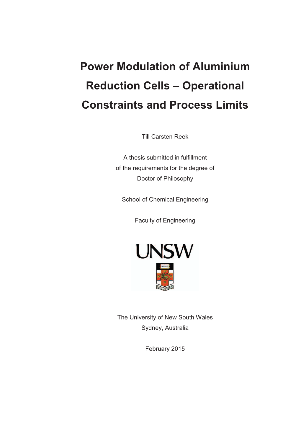 Power Modulation of Aluminium Reduction Cells – Operational Constraints and Process Limits