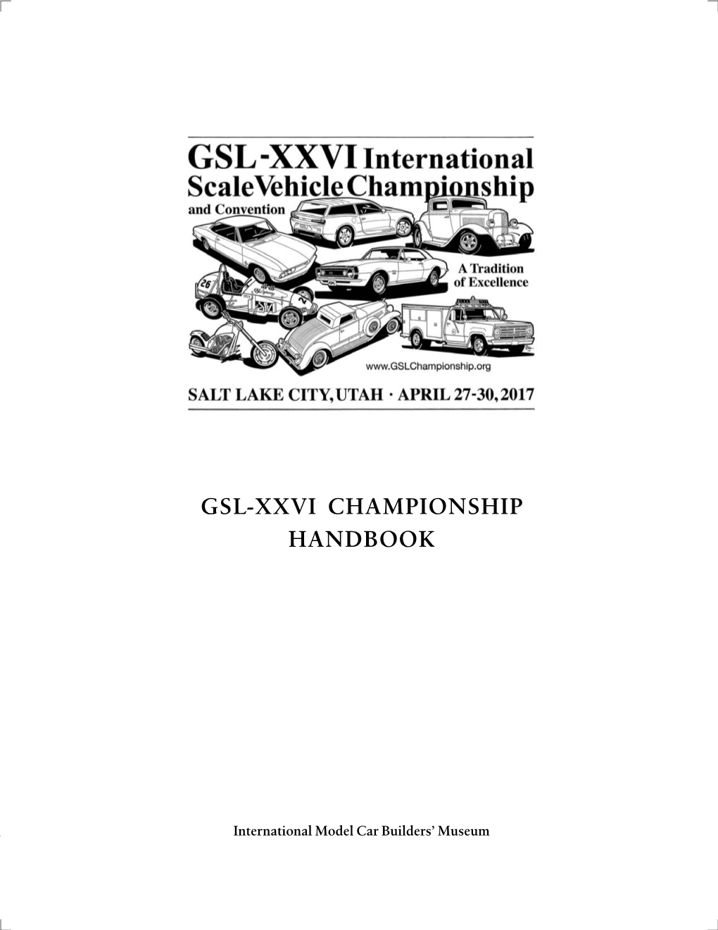 Gsl-Xxvi Championship Handbook