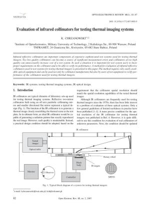 Evaluation of Infrared Collimators for Testing Thermal Imaging Systems