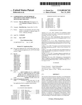 United States Patent (10) Patent No.: US 8,883,847 B2 Hellerstein Et Al