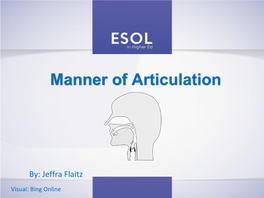 Manner of Articulation