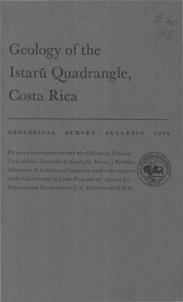 Geology of the Istaru Quadrangle, Costa Rica