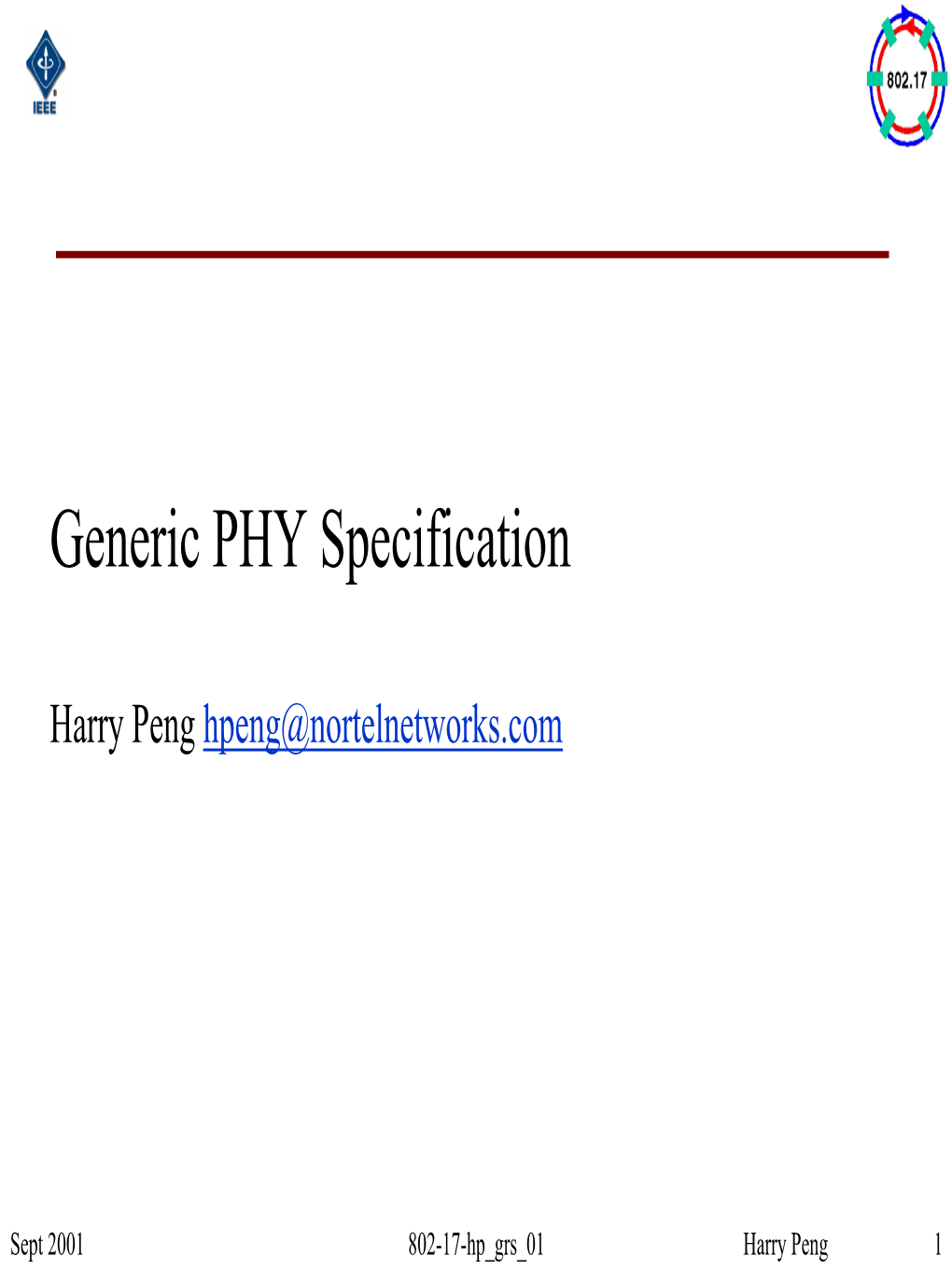 Generic PHY Specification