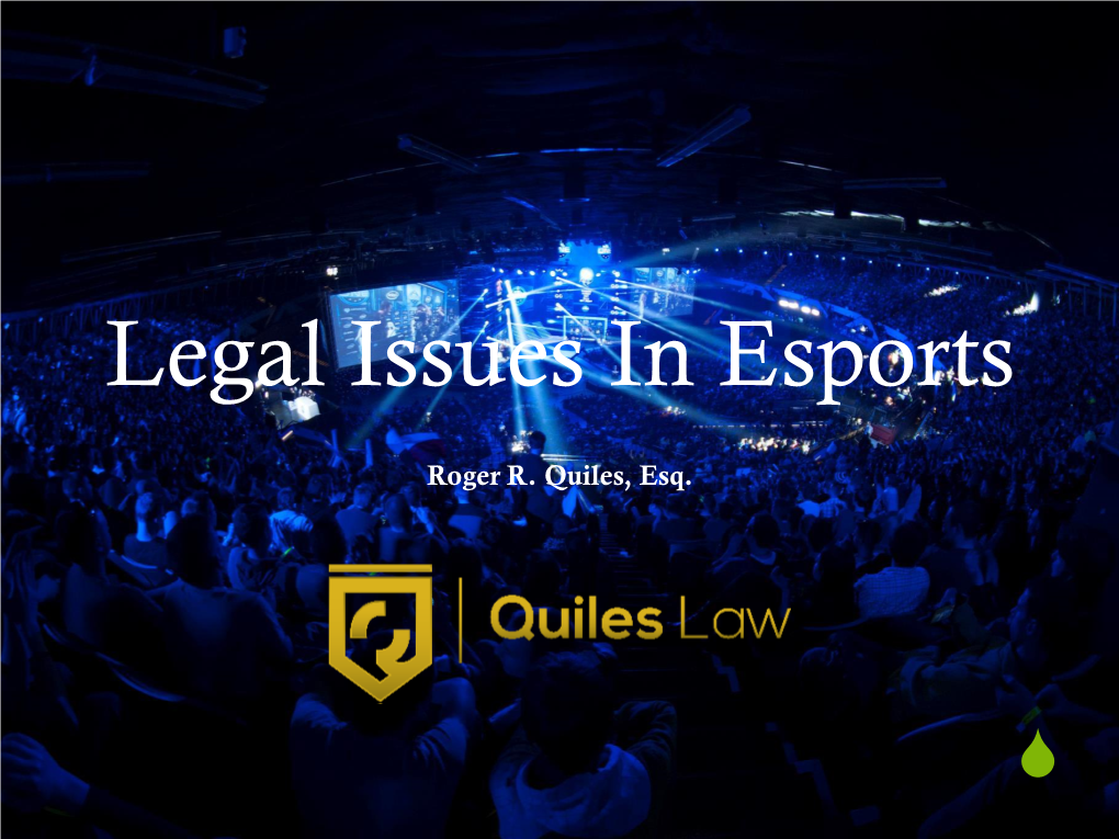 The Law of Esports