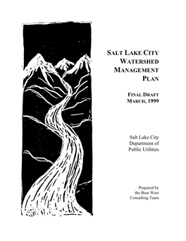 Salt Lake City Watershed Management Plan