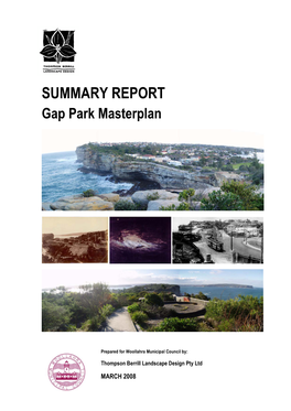 SUMMARY REPORT Gap Park Masterplan