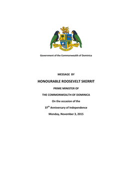 Honourable Roosevelt Skerrit