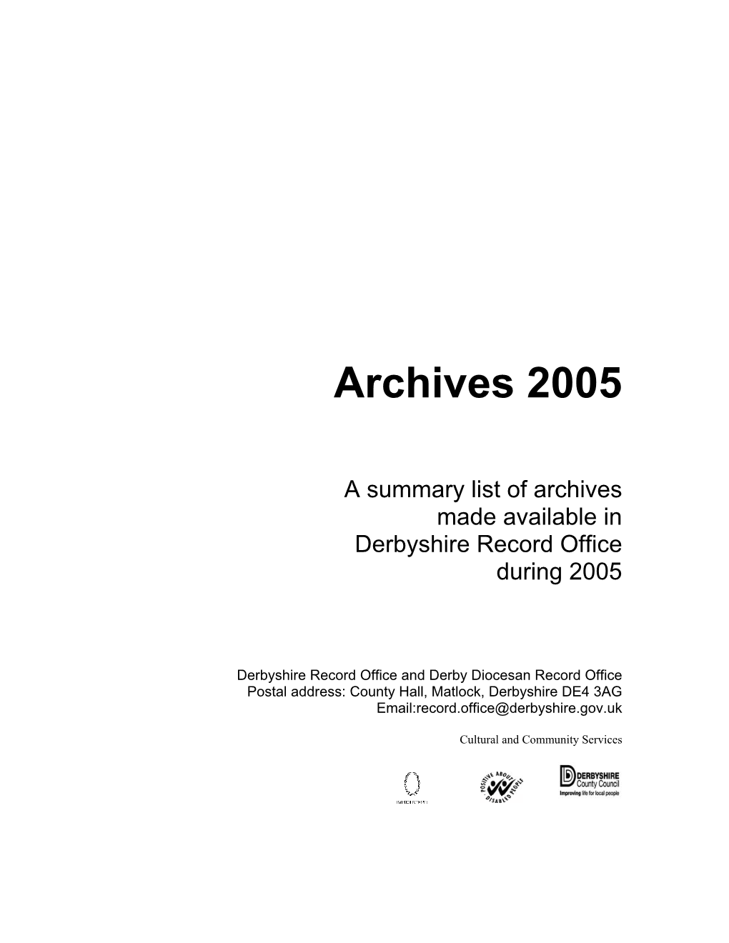 Archives 2005