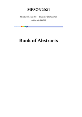 Book of Abstracts