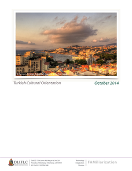 Turkish Cultural Orientation October 2014