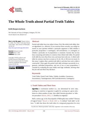 The Whole Truth About Partial Truth Tables