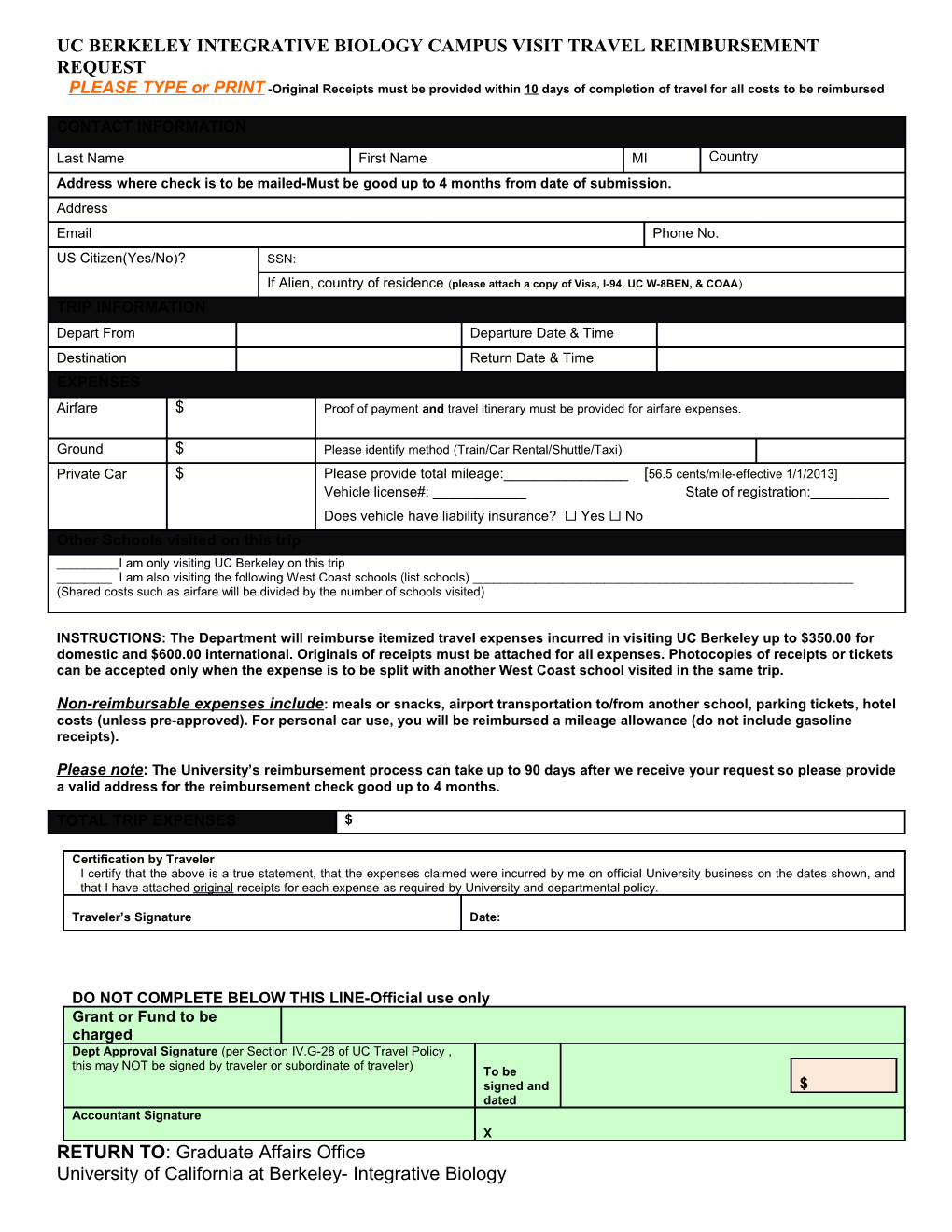 Travel Reimbursement Request s2