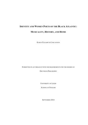 Identity and Women Poets of the Black Atlantic