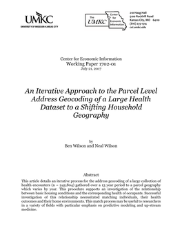 An Iterative Approach to the Parcel Level Address Geocoding of a Large Health Dataset to a Shifting Household Geography