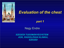 Evaluation of the Chest