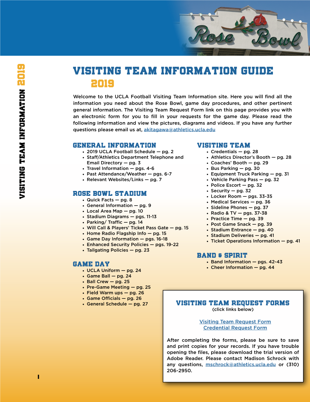 Visiting Team Information Guide 2019