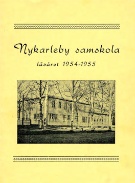Nykarleby Samskola Läsåret 1954-1955