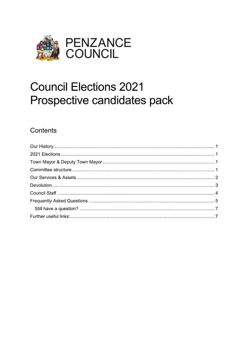Council Elections 2021 Prospective Candidates Pack