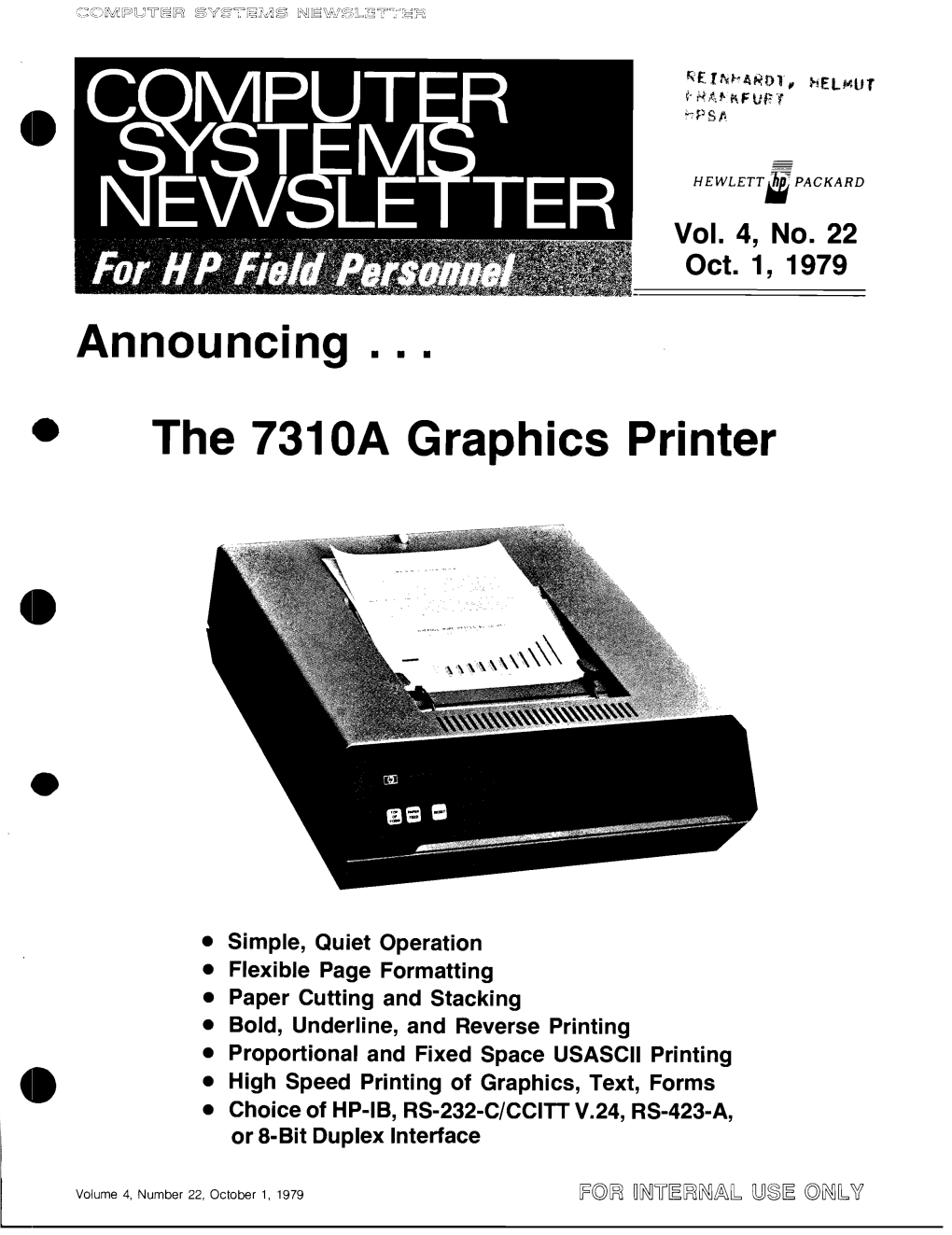 The 7310A Graphics Printer