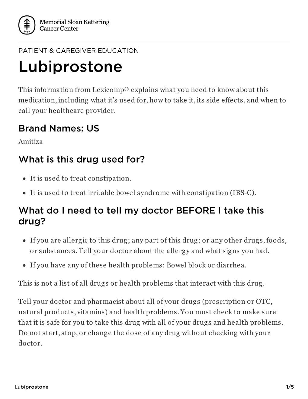 Lubiprostone