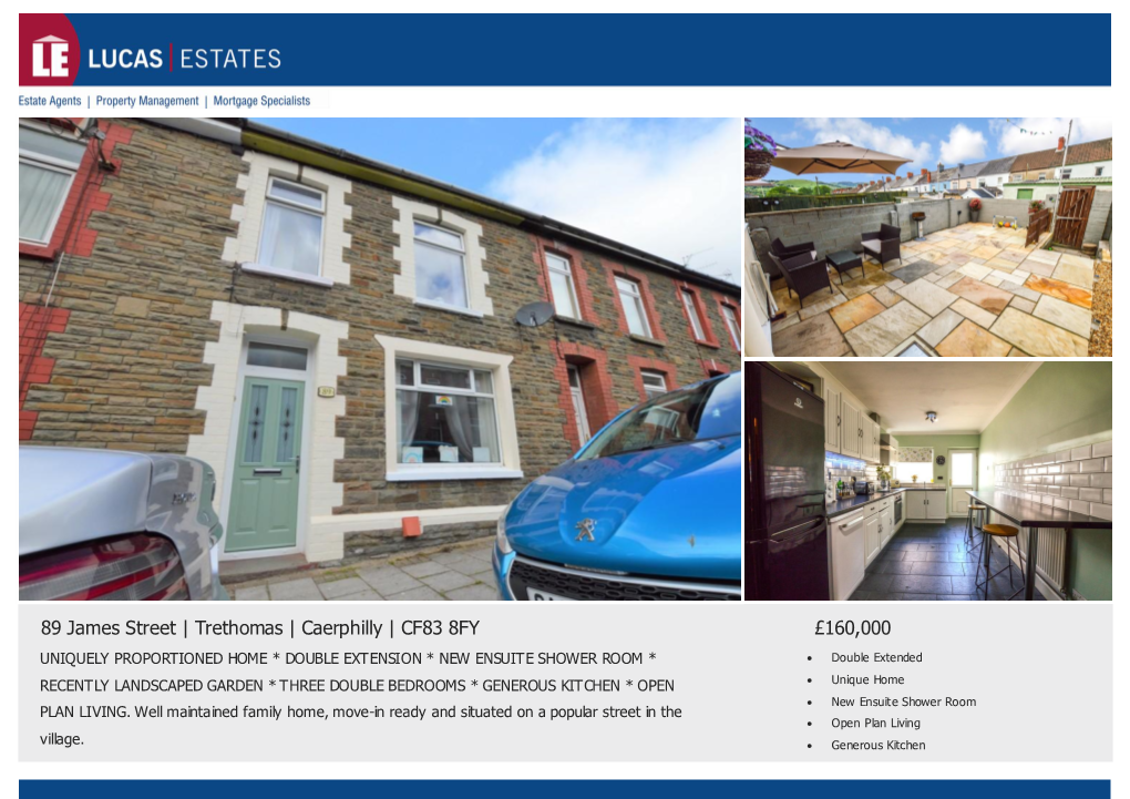 £160,000 89 James Street | Trethomas | Caerphilly | CF83