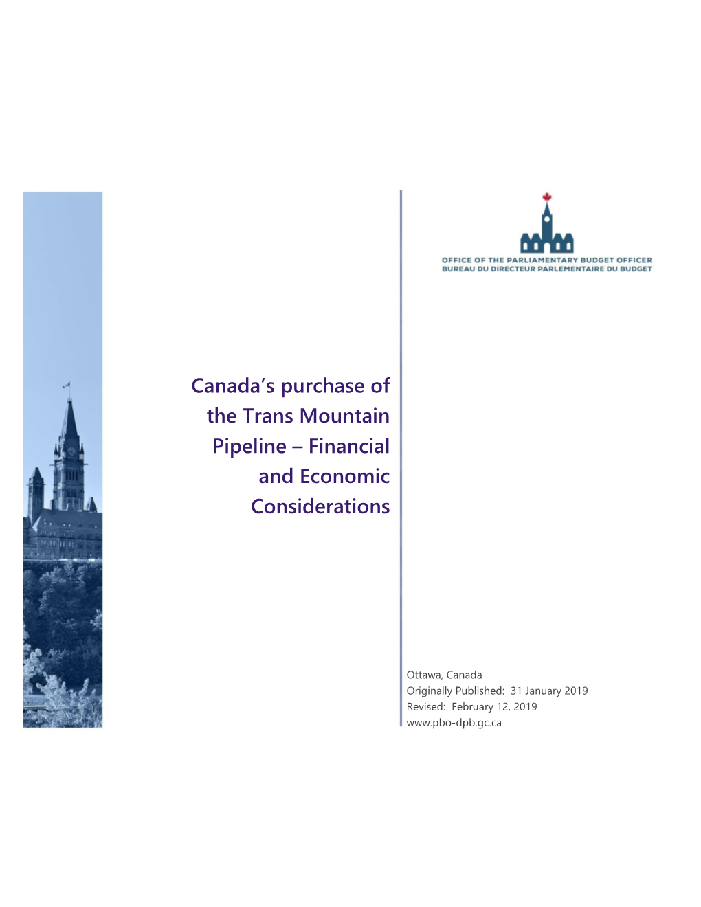 Canada's Purchase of the Trans Mountain Pipeline