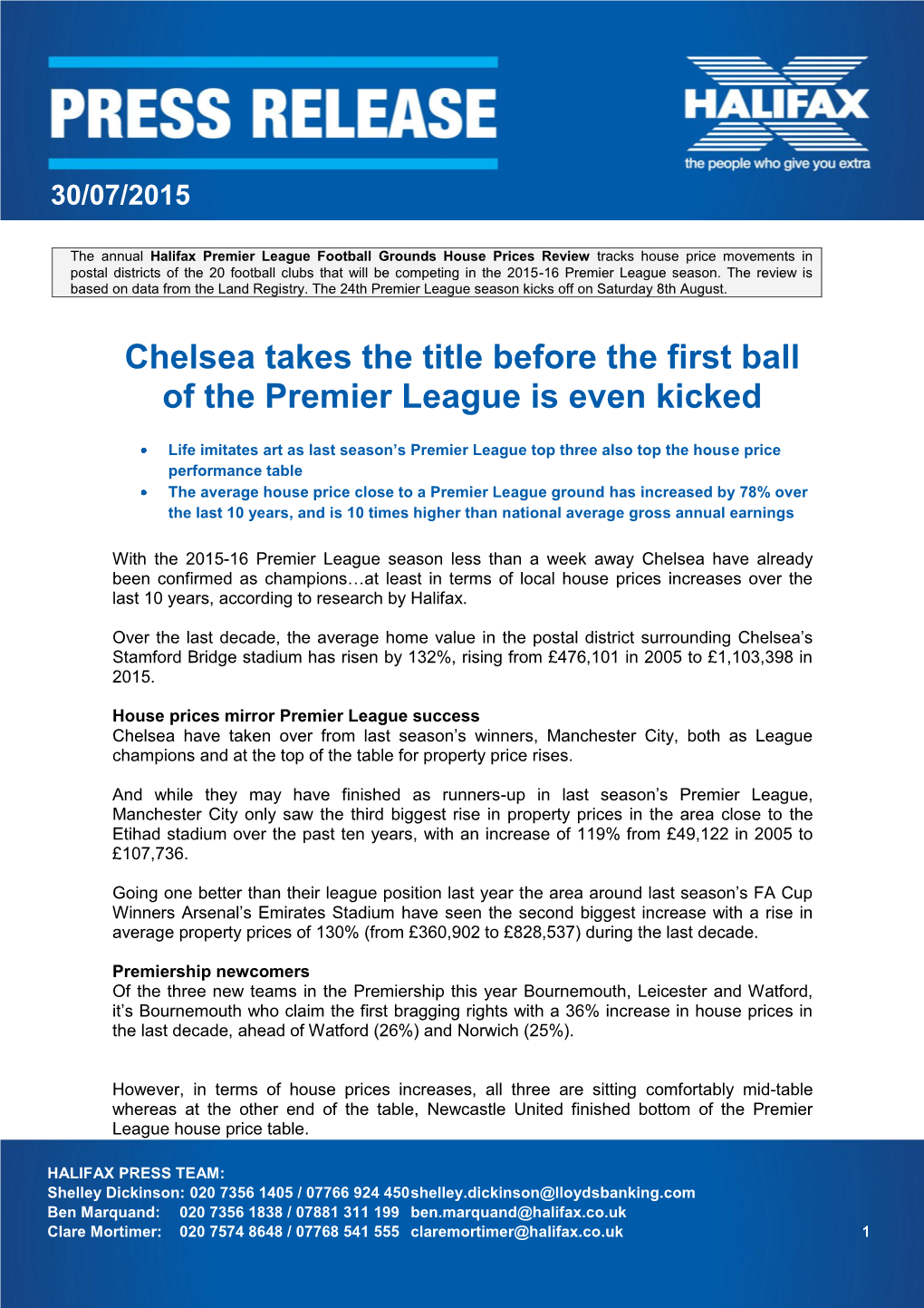 Chelsea Takes the Title Before the First Ball of the Premier League Is Even Kicked