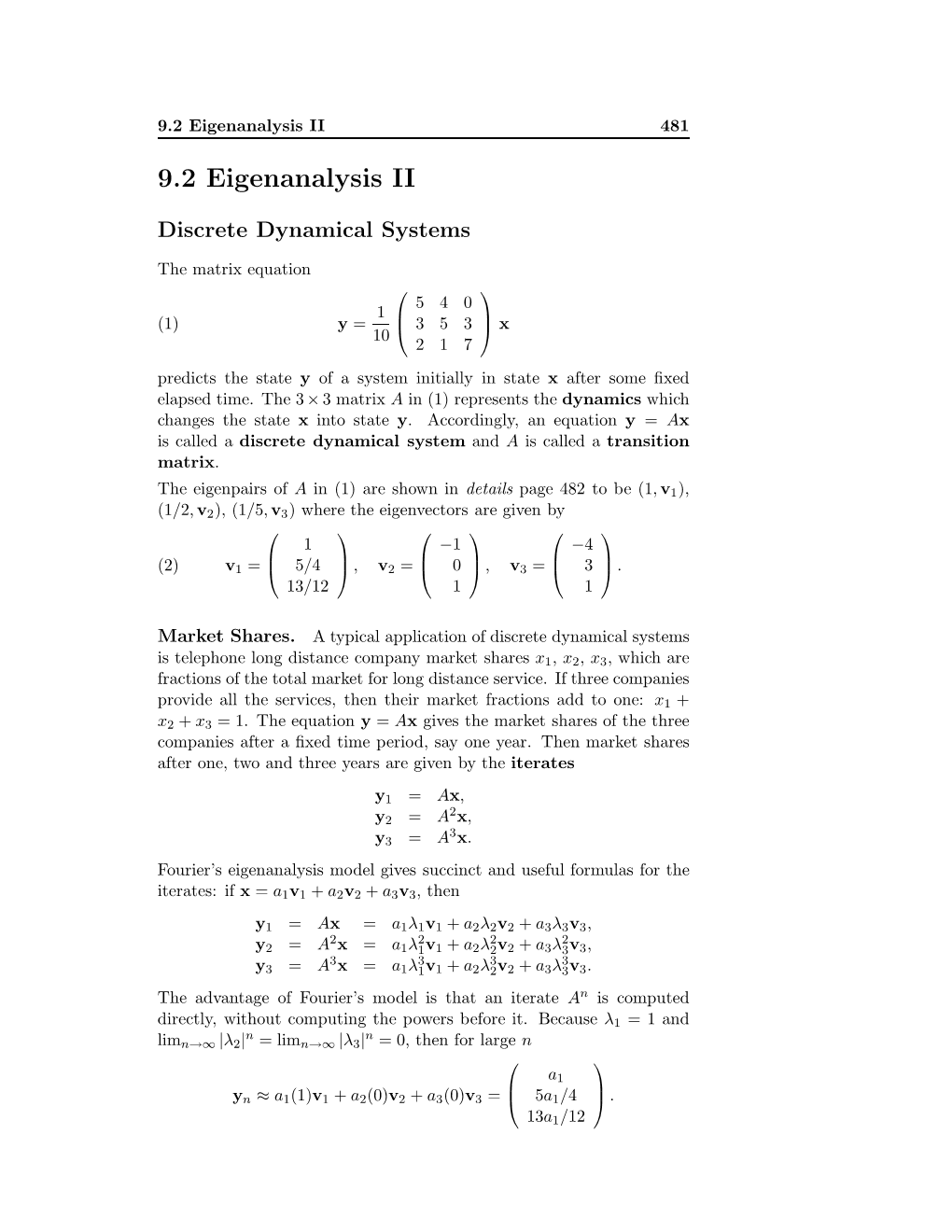 9.2 Eigenanalysis II 481