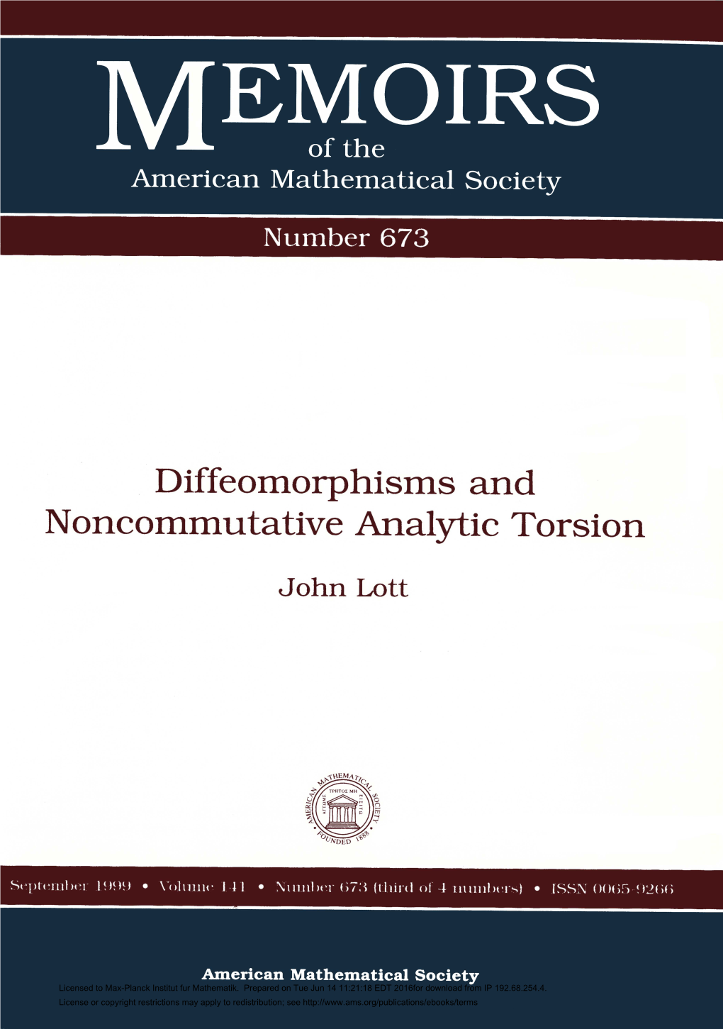 Diffeomorphisms and Noncommutative Analytic Torsion