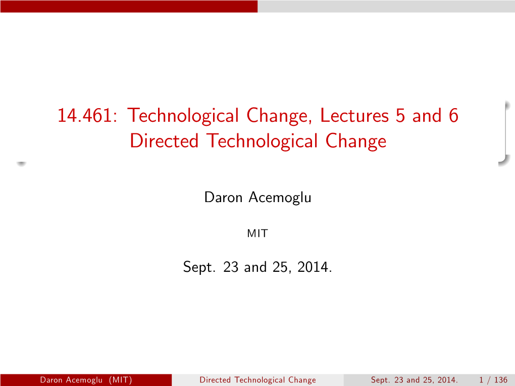 Directed Technological Change