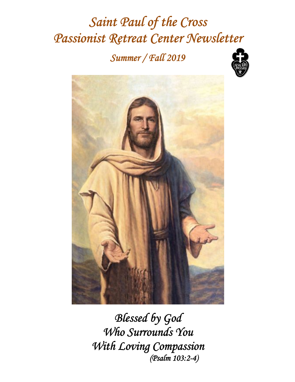 Saint Paul of the Cross Passionist Retreat Center Newsletter