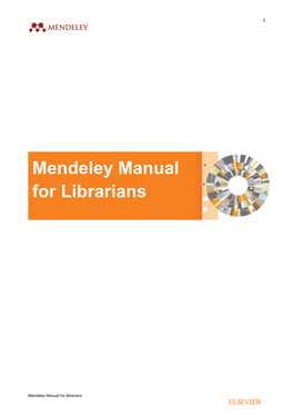 Mendeley Manual for Librarians
