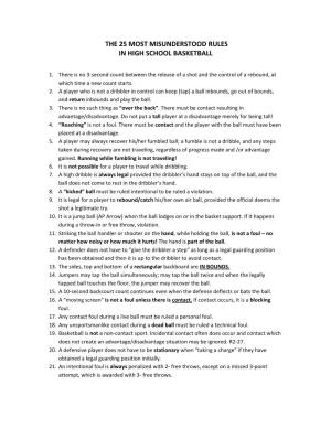 The 25 Most Misunderstood Rules in High School Basketball