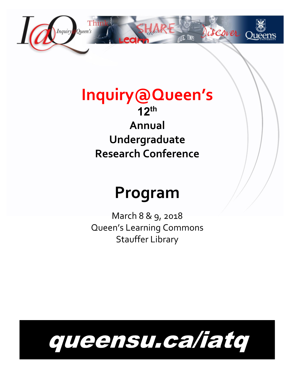 Proposed Agenda Inquiry@Queen's Undergraduate Conference