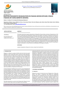 Mapping Mangrove Degradation in Pahang River Estuary, Pekan Pahang by Using Remote Sensing